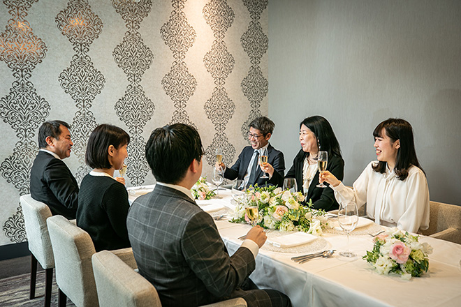 【個室deアニバーサリー】お顔合わせ・会食プラン（コース料理）　イメージ画像