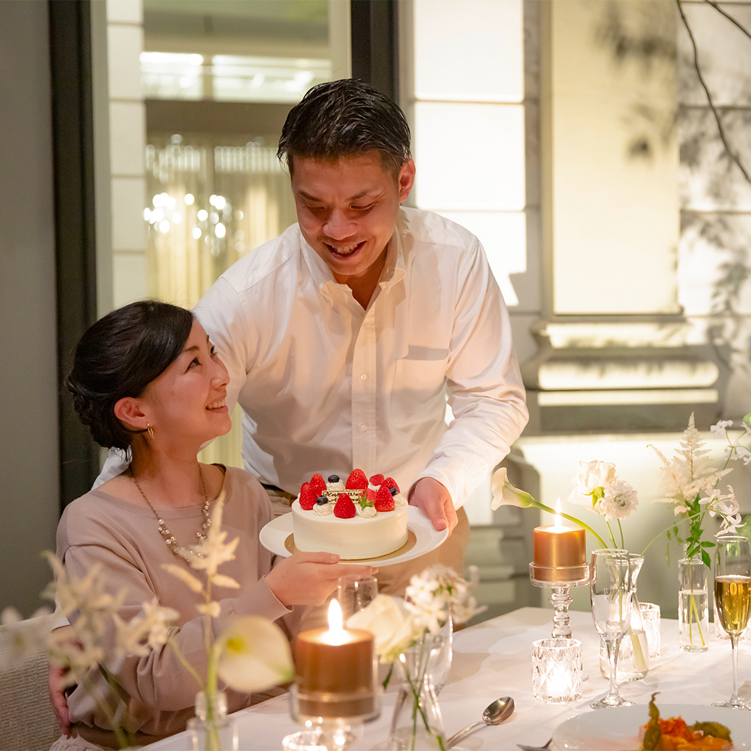 【個室】結婚記念日のお祝いディナープラン　イメージ画像