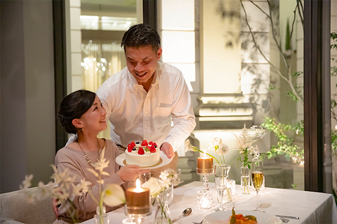 【個室】結婚記念日のお祝いディナープラン　イメージ画像