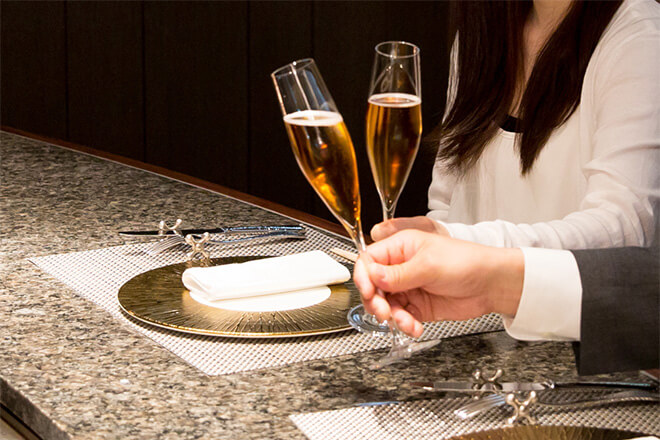 【カウンター席貸切】歓送迎会プラン ～飲み放題付き～　イメージ画像
