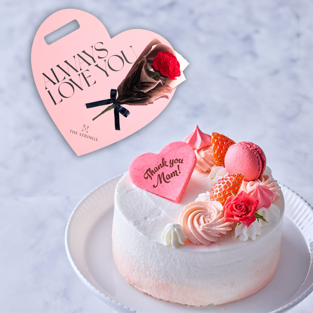 【母の日のプレゼントに】母の日メッセージ入りケーキ&ハートギフトバッグ販売 イメージ画像