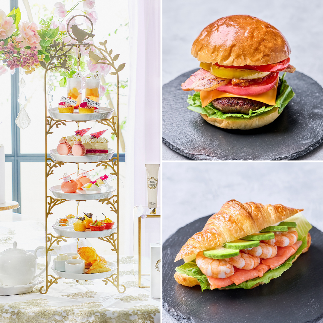 【平日限定】スパイシービーフバーガー&シュリンプ・サーモンのクロワッサンサンド イメージ画像