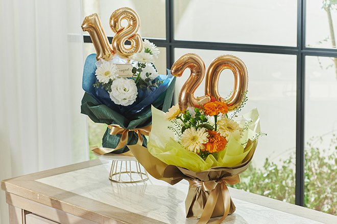 【アニバーサリープラン】お花やケーキなど、プレゼントにぴったりなギフト付き鉄板焼　イメージ画像