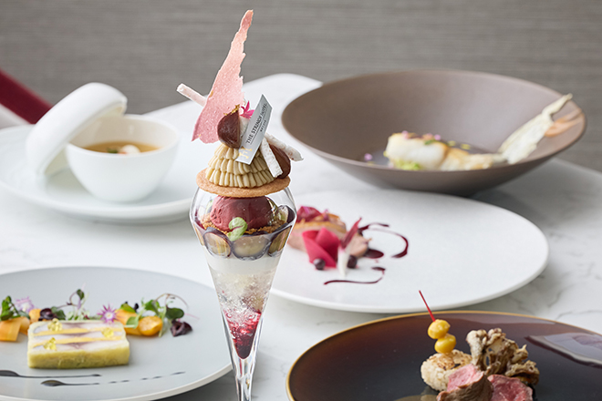 【ご褒美フレンチ】贅沢パフェ or スイーツスタンドから選べるフレンチ　イメージ画像