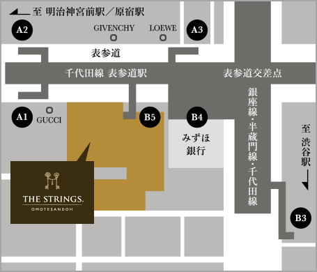 【バー＆グリルダンボ】表参道・青山の個室・貸切会場の地図