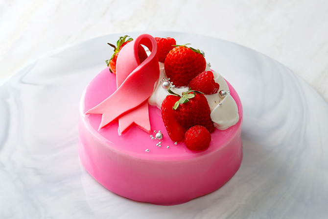 ピンクリボンケーキ