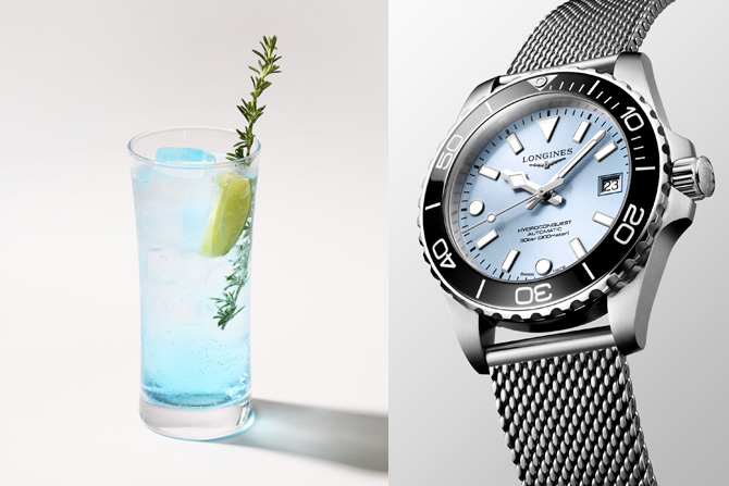 Summer Cocktail with Longines HydroConquest サマー カクテル with