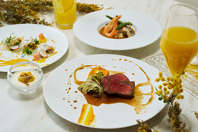 ハッピーミモザコース カフェ＆ダイニング ゼルコヴァ | ザ ストリングス 表参道