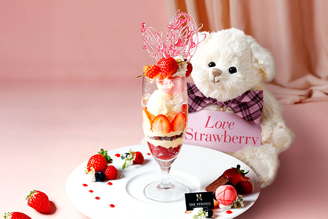 ハートいちごのLovelyパフェ